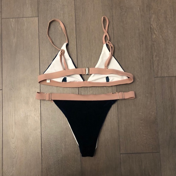 Zaful Velvet Triangle Bikini - Picture 3 of 7